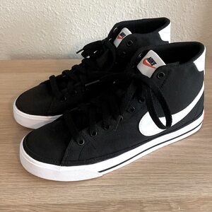 NIKE Women Size 8.5 Court Legacy Mid Canvas Sneakers Black DD0161 001